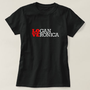 Logan & Veronica = LOVE (Dark) Pop Culture Graphic T-Shirt