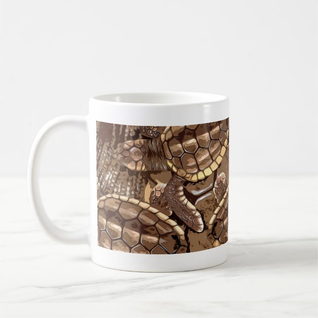 Loggerhead Sea Turtle Hatchlings Graphic Coffee Mug (Left)