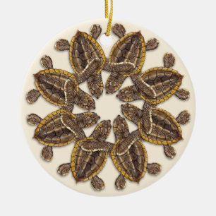 Loggerhead Sea Turtle Hatchlings Melamine Plate Ce Ceramic Ornament