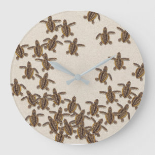 Loggerhead Sea Turtle Hatchlings Wall Clock