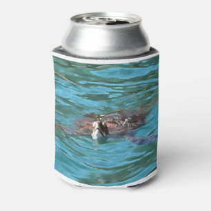 Loggerhead Sea Turtle Wildlife Art Can Cooler