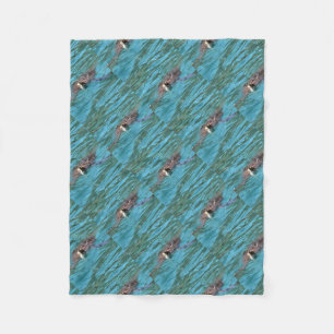 Loggerhead Sea Turtle Wildlife Art Fleece Blanket