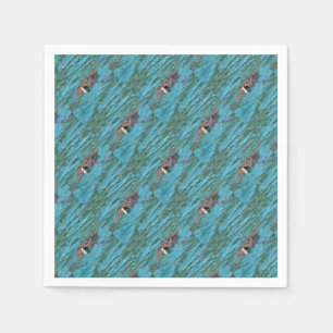 Loggerhead Sea Turtle Wildlife Art Napkin