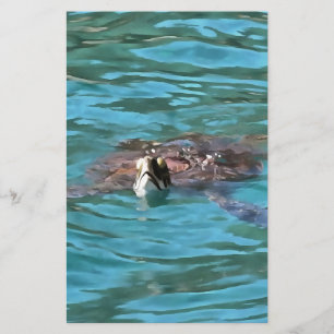 Loggerhead Sea Turtle Wildlife Art Stationery