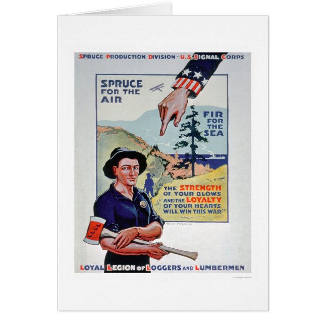 Loggers and Lumbermen Aid the War Effort (US02118) (Front)