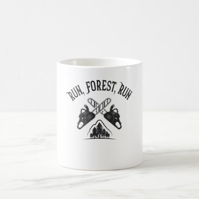 Loggers Run, Forest, Run Coffee Mug (Center)