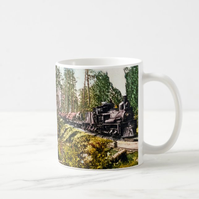 Logging Train at Iron Mountain, Michigan Coffee Mug (Right)