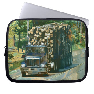 Logging Truck Lorry Driver's Art Laptop Sleeve