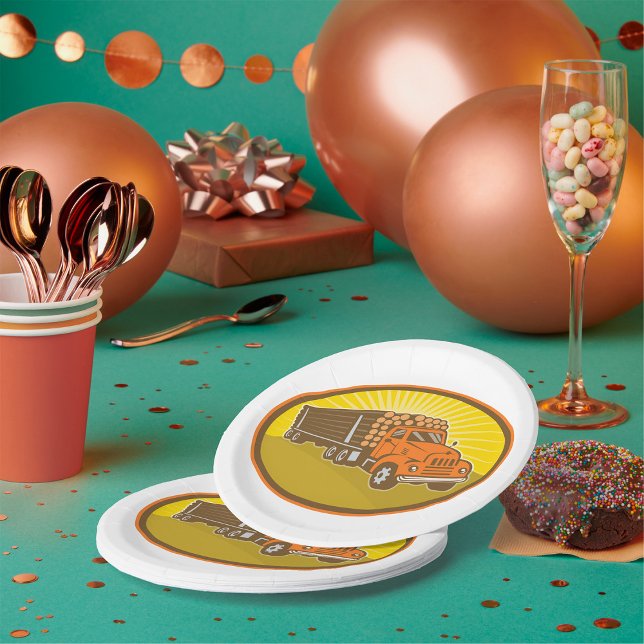 Logging Truck Paper Plate (Creator Uploaded)