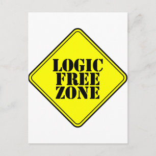 LOGIC FREE ZONE POSTCARD
