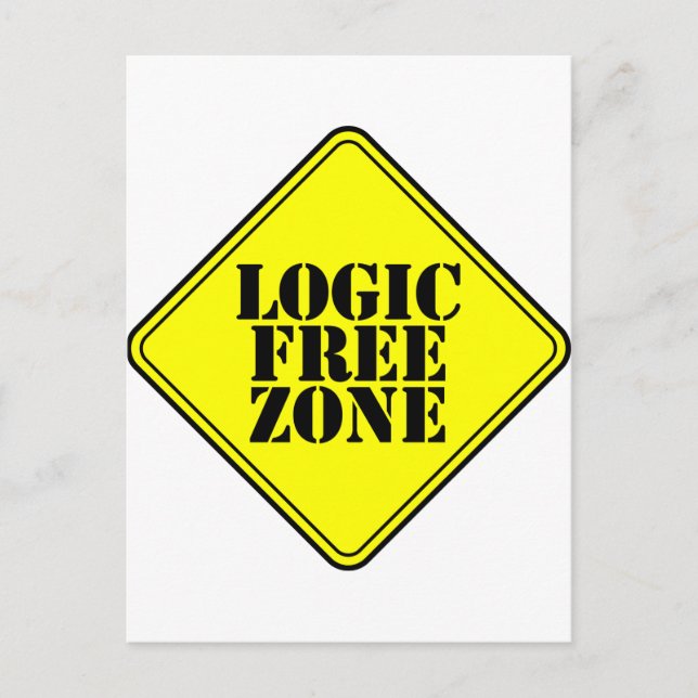 LOGIC FREE ZONE POSTCARD (Front)