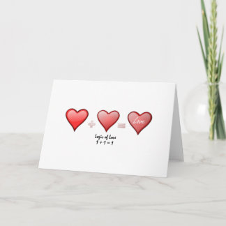 Logic of Love  One Plus One Valentine's Day Holiday Card