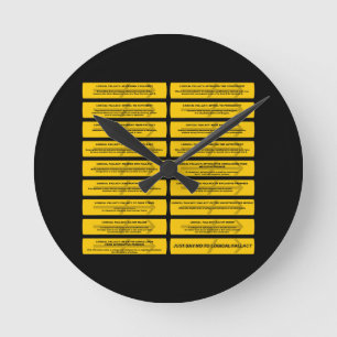 Logical Fallacies - Just Say No Round Clock