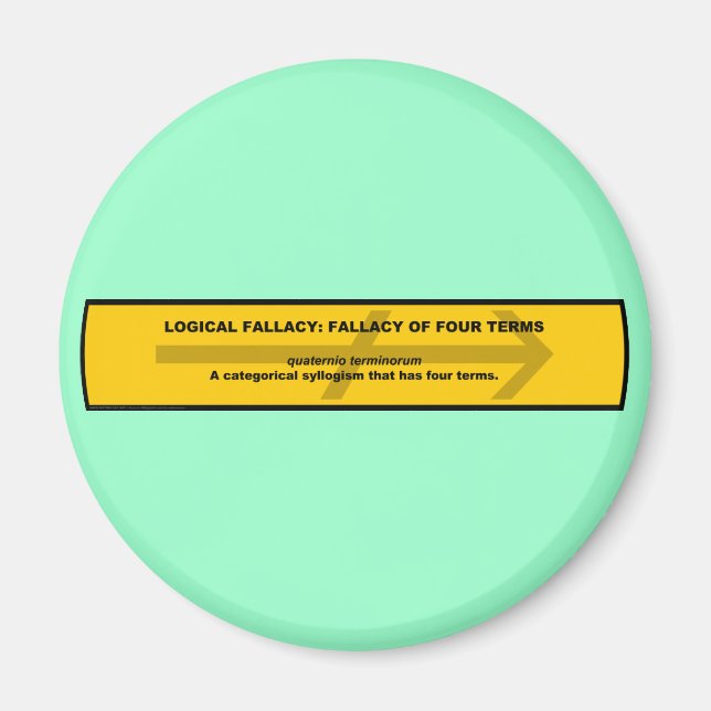 Logical Fallacy: Fallacy of Four Terms Magnet (Front)