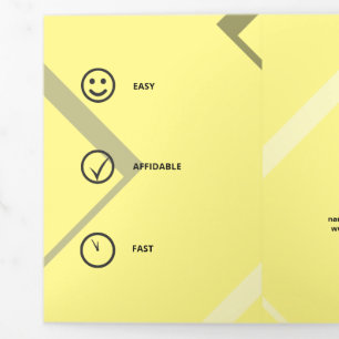 Logical Monochromatic Geometric Retro Angles Tri-Fold Card