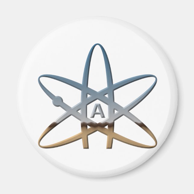 Logidea atheist atomic symbol magnet (Front)