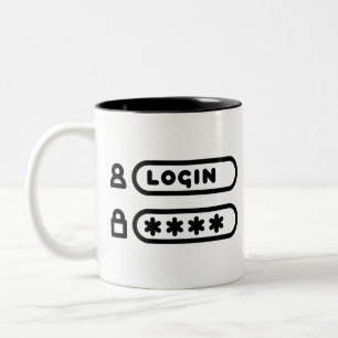 LOGIN / PASSWORD Two-Tone COFFEE MUG