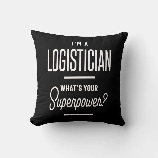 Logistician Job Title Gift Cushion (Front)