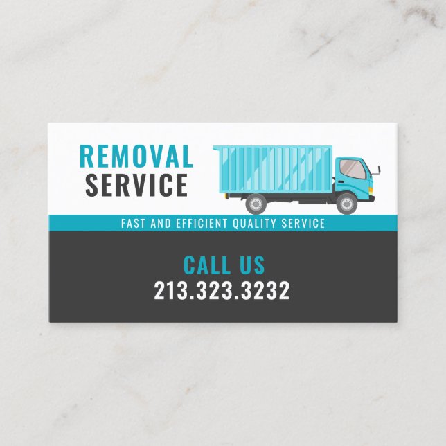 Logistics and Removal Service Business Card (Front)