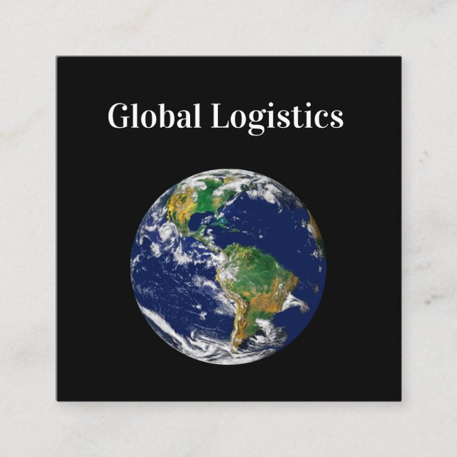 Logistics And Shipping Services Square Business Ca Card (Front)
