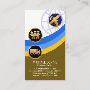 Logistics Global Layers Supply Chain Management Bu Business Card