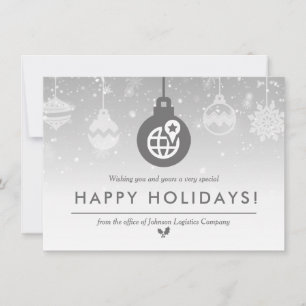 Logistics + Inventory Happy Holidays Minimal Thank You Card