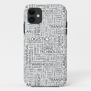 LOGISTICS pattern with words iPhone 11 Case