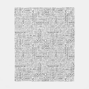 LOGISTICS pattern with words Fleece Blanket