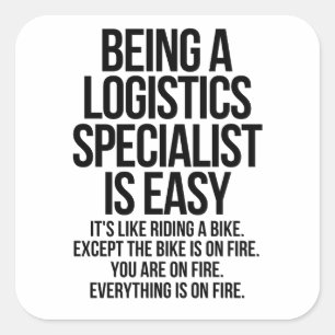 Logistics specialist square sticker