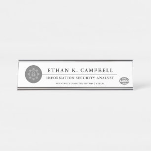 Logistics+Supply Chain Industry symbol + Logo Desk Name Plate