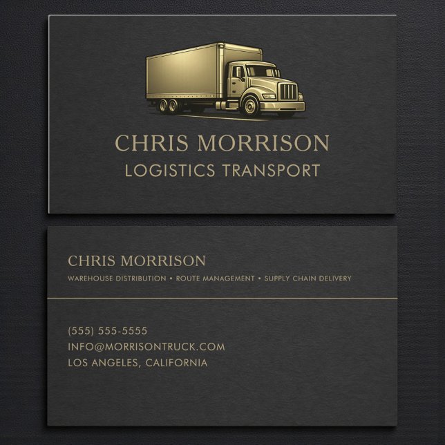 Logistics Transport Truck Services Professional Business Card (Creator Uploaded)