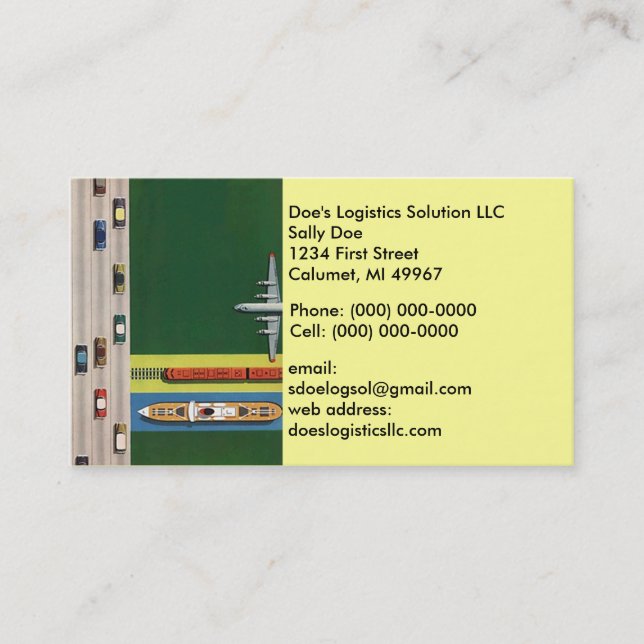 Logistics Transportation Move Goods Business Card (Front)