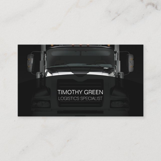 Logistics Transportation Services Truck Front Business Card (Front)