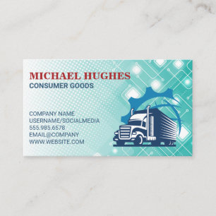 Logistics   Truck Delivery Drivers Business Card