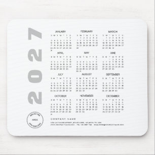 Logo 2022 Calendar Company Client Promotional Gift Mouse Pad