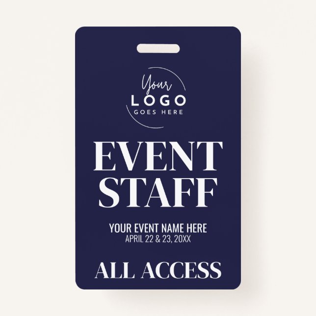 Logo All Access VIP Event Staff ID Badge (Front)