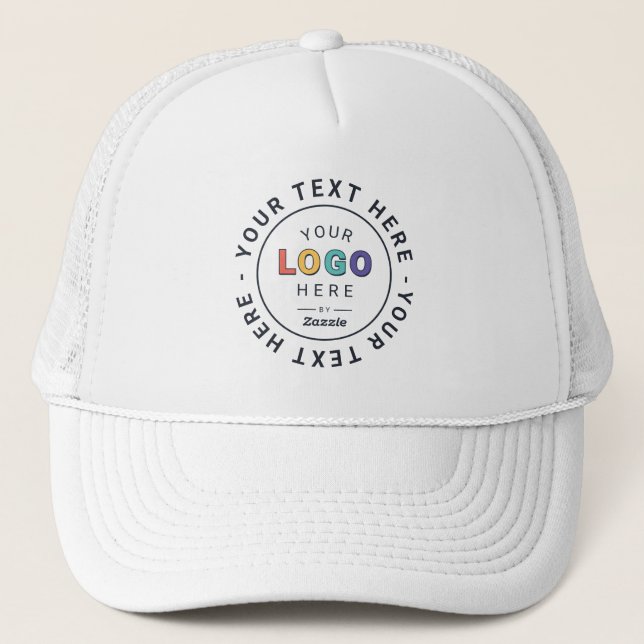 Logo and Custom Message Design Trucker Hat (Front)