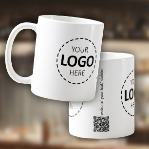 Logo and Custom QR Code Generator Marketing  Coffee Mug