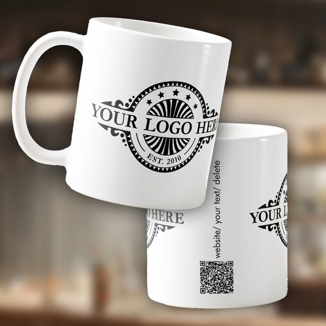 Logo and QR Code Buisness Marketing  Coffee Mug (Creator Uploaded)