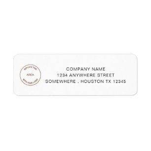 Logo Any Colour Custom Return Name Address Company Return Address Label