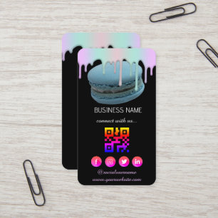 Logo Bakery  -Social Media QR Code  Business Card