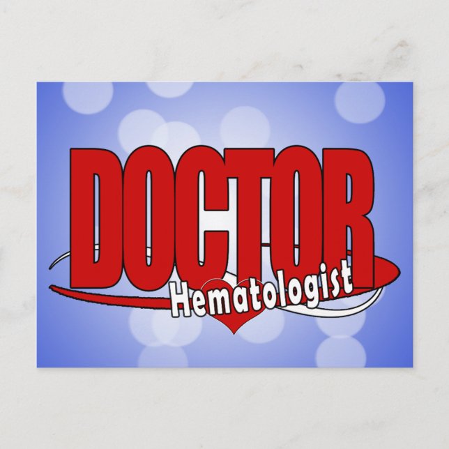 LOGO BIG RED DOCTOR Haematologist Postcard (Front)