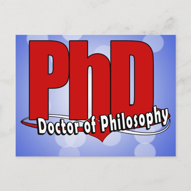 LOGO BIG RED PhD DOCTOR OF PHILOSOPHY Postcard (Front)