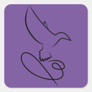 logo-bird-design-falcon-vector square sticker