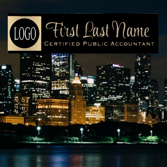 Logo Black and Gold Office Door Signs Name Plate (Creator Uploaded)