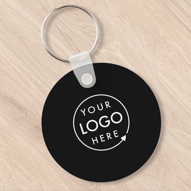 Logo Black | Business Modern Minimalist Key Ring (Creator Uploaded)