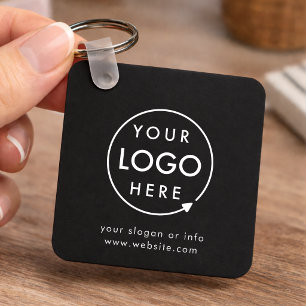 Logo Black   Business Promotional Minimalist Key Ring