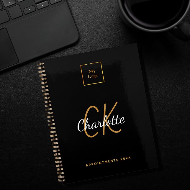 Logo black gold monogram modern 2022 business planner (Creator Uploaded)