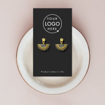 Logo Black Jewelery Earring Display Card