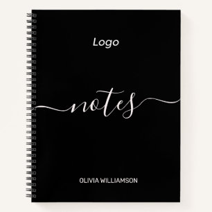 Logo Black Professional Business Notebook